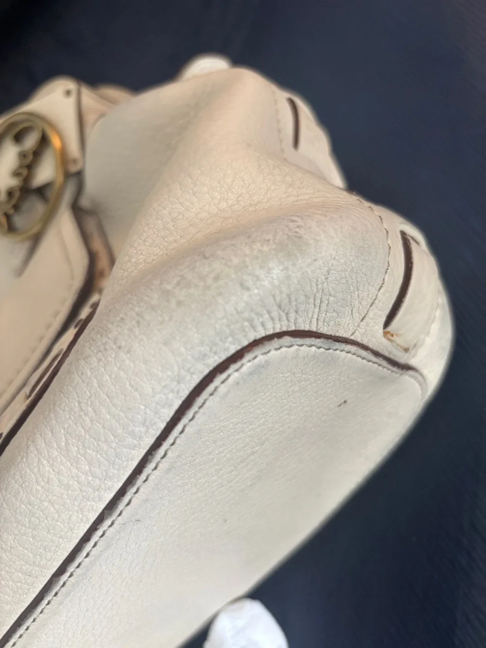 COACH Vintage Rare Legacy Thompson Parchment Satchel Pebbled Leather - Picture 9 of 12